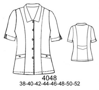 4048 CHAQUETA ENFERMERA CON CORTE EN LA ESPALDA
