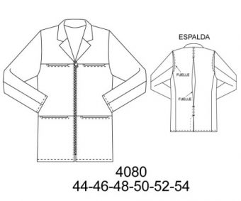 4080 COTONA MEDICA CON FUELLE EN ESPALDA