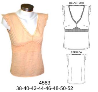 4563 BLUSA ESCOTE EN V