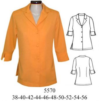 5570 BLUSA CUELLO SPORT MANGA 3/4