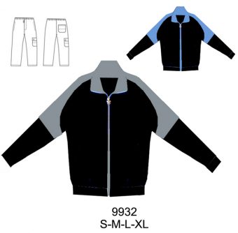 9932 BUZO RAGLAN CON CORTES AJUSTADO