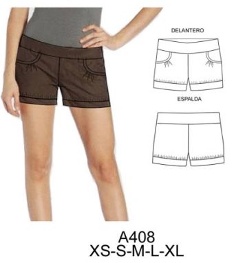 A408 SHORT LYCRA CON RECOGIDO EN BOLSILLO