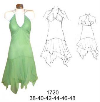 1720 VESTIDO CORTE BAJO BUSTO