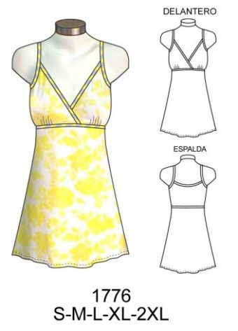 1776 VESTIDO CORTO CON TIRANTES
